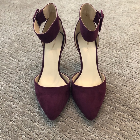 Zara Plum Ankle Strap Heels - Picture 3 of 5